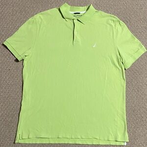 Nautica Men’s Spring /Easter Lime short sleeve 3 button Polo Shirt size XL